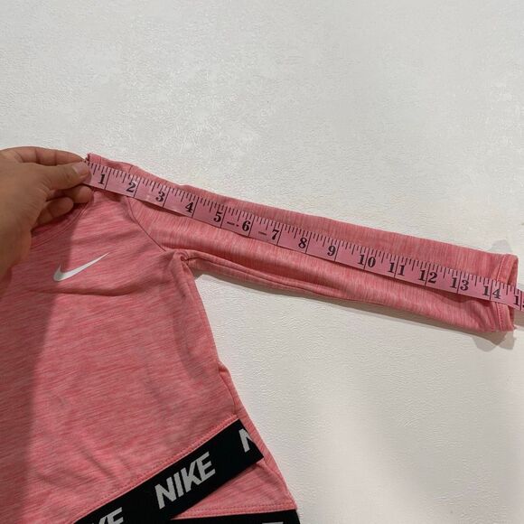 Nike Dri-Fit Pink Long Sleeve Logo Hem Top Girls 2T • Athletic Shirt - Picture 5 of 8